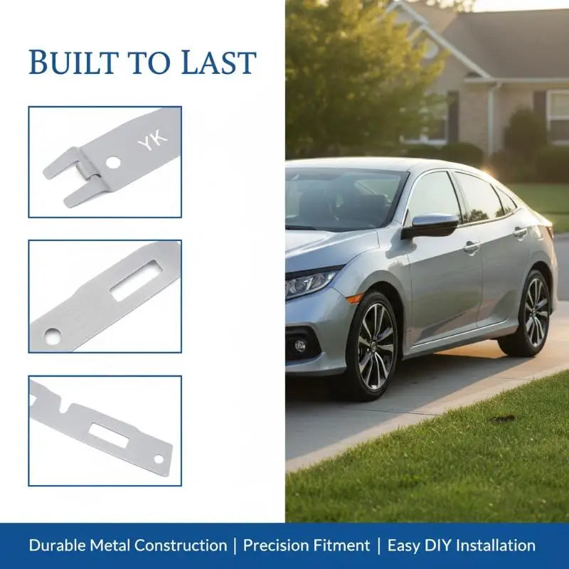 4Pcs Front Bumper Repair Metal Plate Buckle Broken Opening Rotten Buckle Repairer Bracket For 10th Generation Civic 2016-2021 Oasis Select