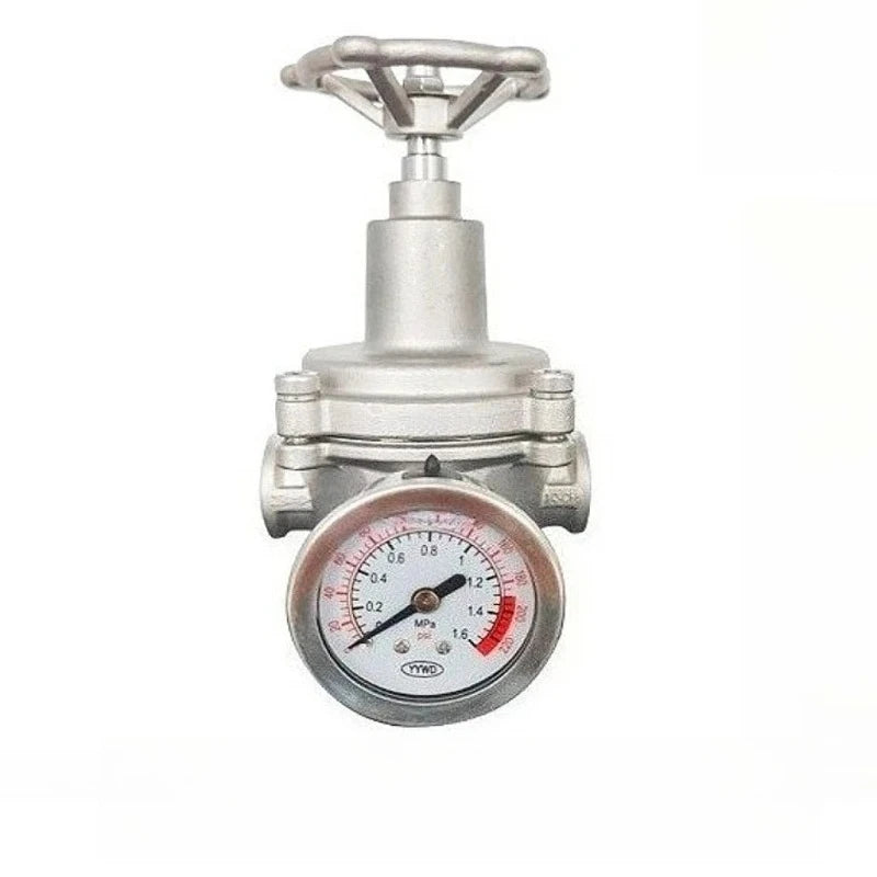 Pressure Reducing Valve 304 Stainless Steel Adjustable Pressure Valve High Flow Thread Internal Thread Tap Water Branch Pipe Oasis Select
