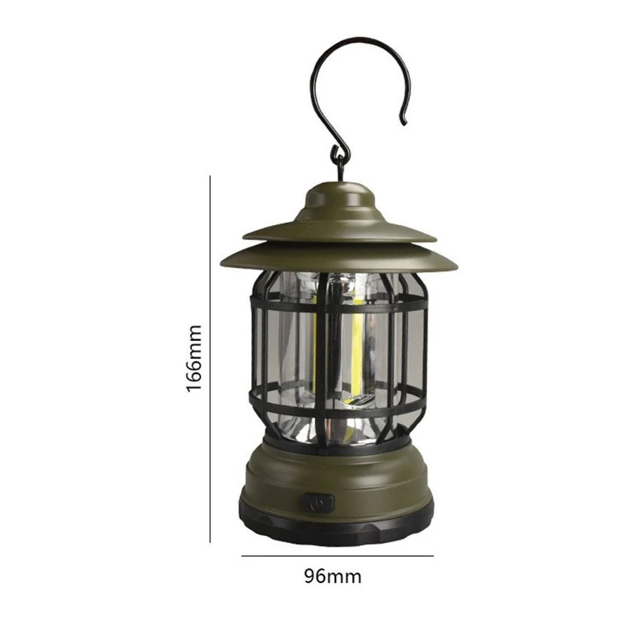 Retro Style Camping Light Waterproof Outdoor Hanging Lights Portable Tent Lamp Night Lantern Atmosphere Lamps Oasis Select