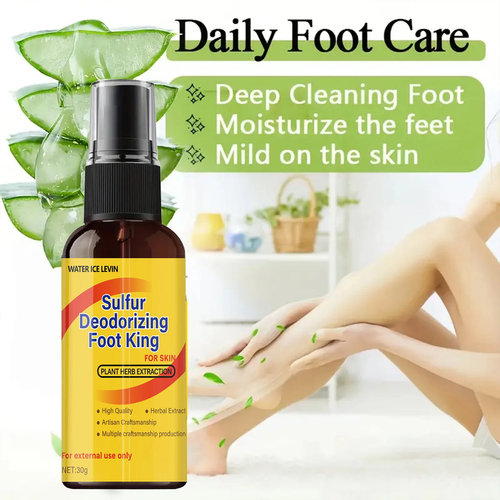 Sulfur Herbal Foot Spray – Odor Control & Moisturizing Foot Deodorant Spray Oasis Select