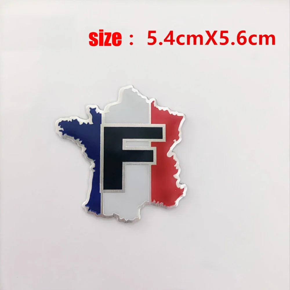 Flag Map Sticker Auto Fender Emblem National Flag Car Stickers for Cars Trucks Laptop Aluminum Alloy For USA UK Germany France Oasis Select FR