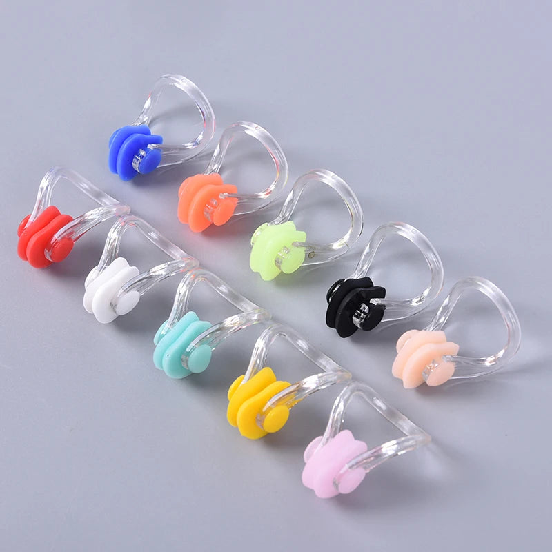 10pcs/lot High Quality Reusable Soft Silicone Swimming Nose Clip Comfortable Diving Surfing Swim Nose Clips For Adults Children Oasis Select