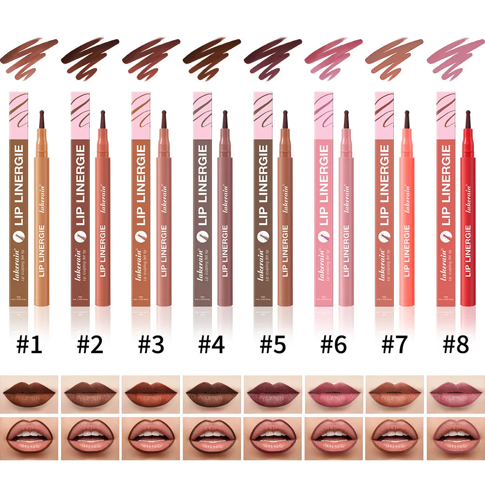 8 Colors Lip Lingerie Lip Liner Long Lasting Waterproof Stain Transfer Proof Smudge Resistant Color No Bleed Formula Cosmetics Oasis Select