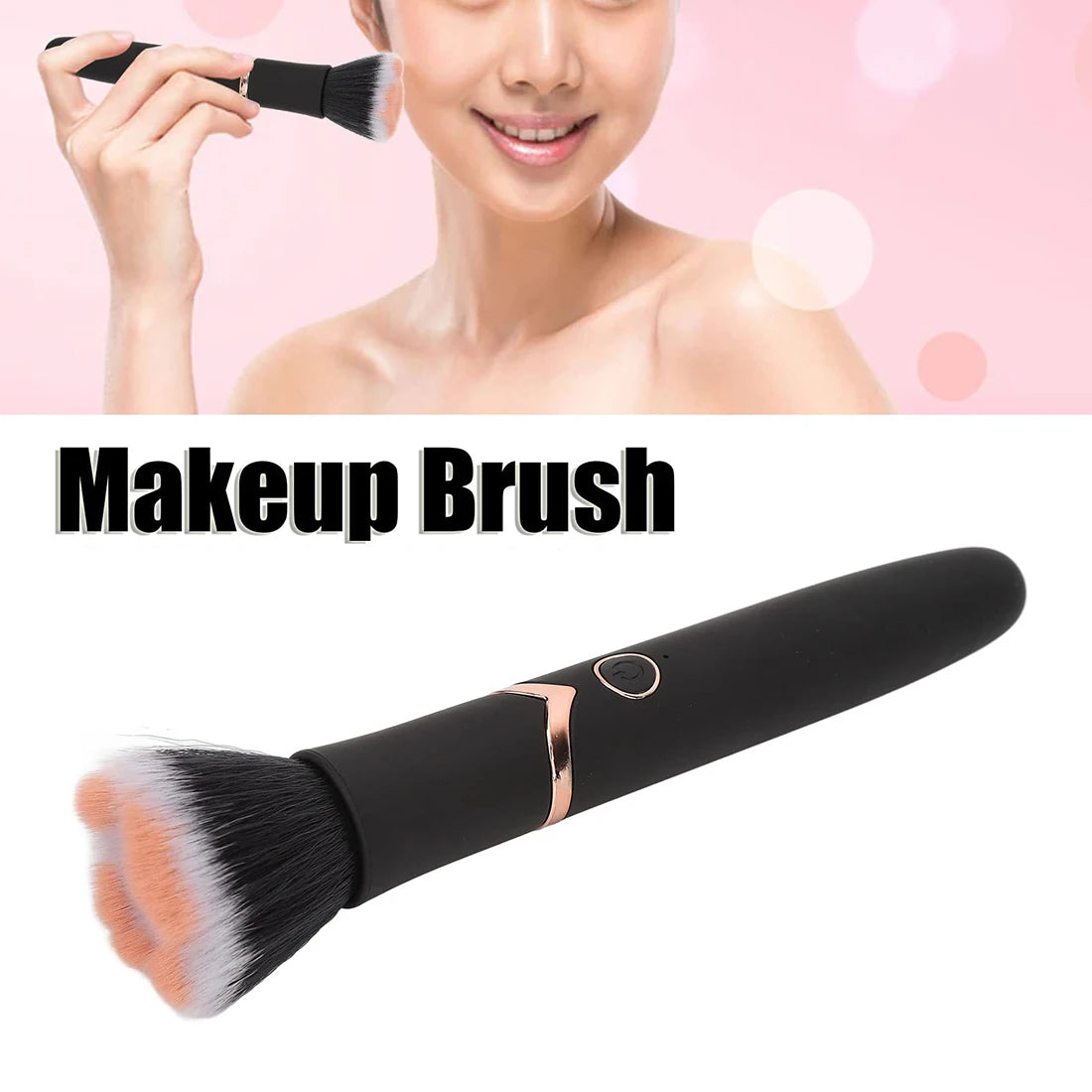 Electric Makeup Brush, 10 Gears Vibration Blush Makeup Brushes Loose Powder Shadow Brushes Vibrating Makeup Brush Rotating Brush Oasis Select