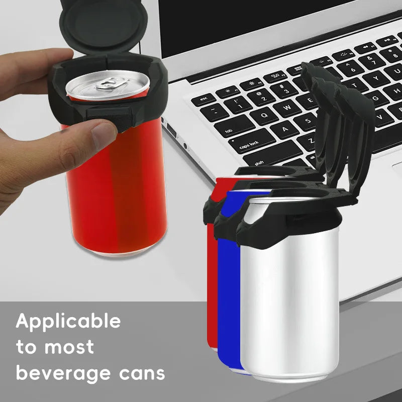 1Pcs Can Plastic Dust Cover Reusable Coke Sealing Cover Safety Material Compact and Convenient Household Exquisite Oasis Select