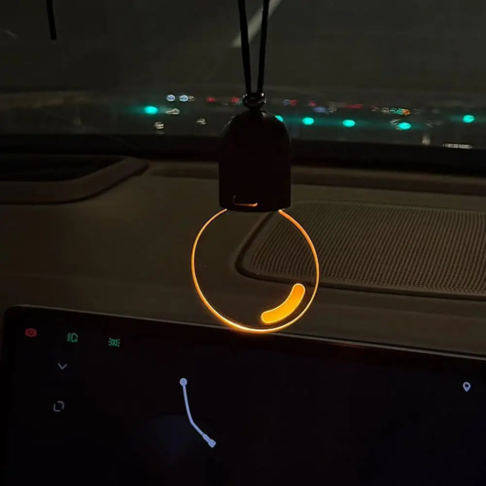 Retro Bulb Car Rearview Mirror Pendant – Warm White LED