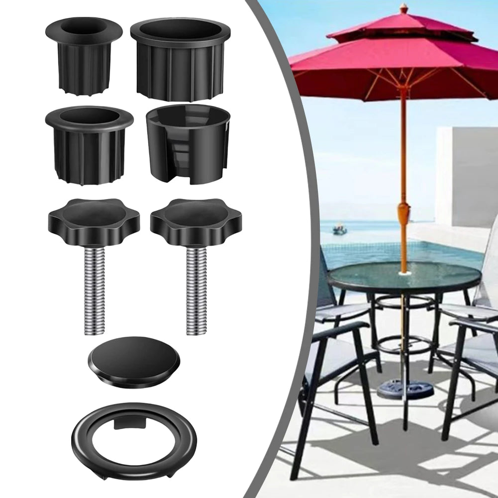 Patio Umbrella Base Bracket Kit – Pipe Sleeve & M8 Bolts