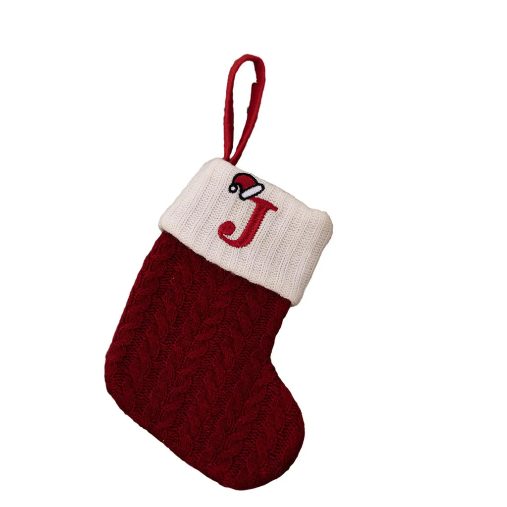 Socks Christmas Stocking Pendant Snowflake Stocking Decorating Ornament 20x10cm Alphabet Christmas Tree Useful Oasis Select J China Mainland