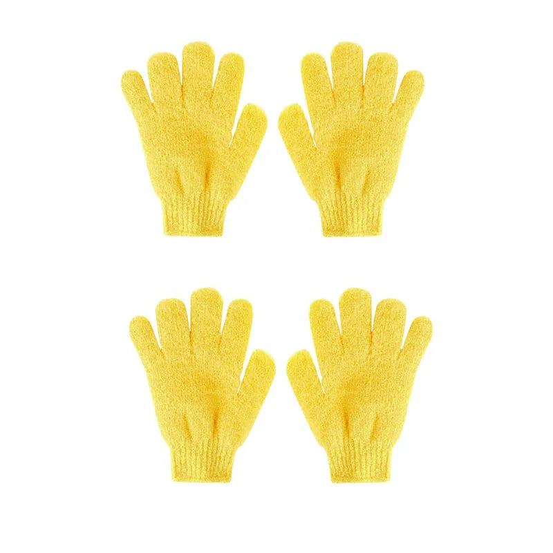 1/2/3pairs Exfoliating Bath Gloves Double Sided Bath Gloves For Beauty Spa Massage Skin Shower Scrubber Bathing Accessories Oasis Select 2pairs yellow