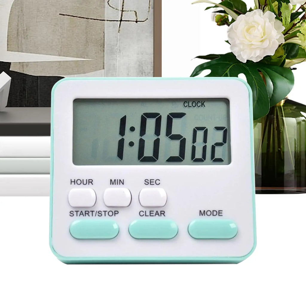 Silent Timer Small Digital Clocks Student Bedroom Study Timer Alarm for Kids Adults Boys Girls Classroom Grilling Baking Meeting Oasis Select