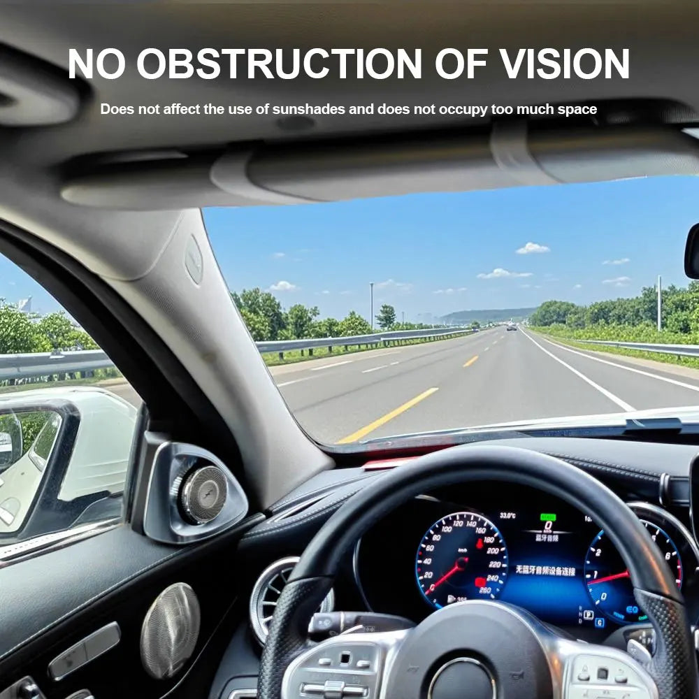 Car Sun Visor LED Vanity Mirror – HD Touch Dimming Rechargeable