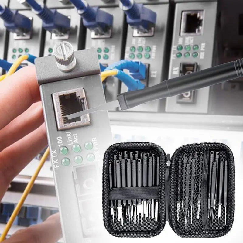 Car Terminal Removal Tool Kit 30pcs Pin Removal Tool Terminal Ejector Kit Wire Terminal Release Portable Auto Disassembly Tools Oasis Select