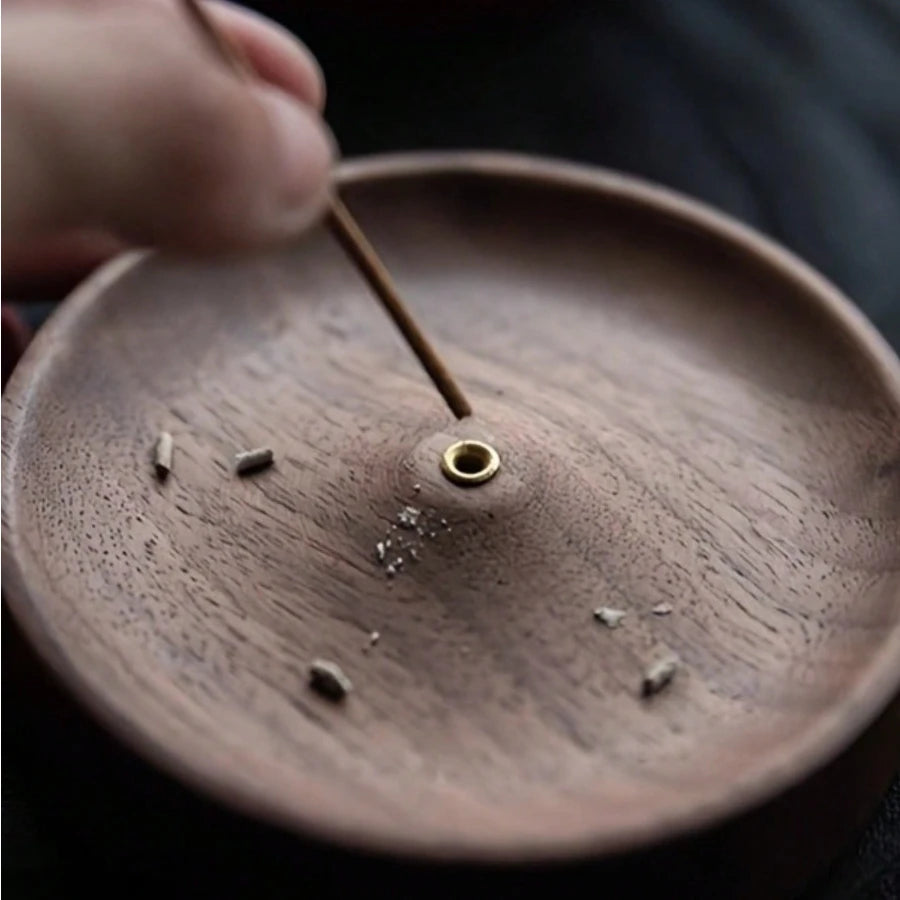 Wooden Incense Burner Compatible with Stick Incense Cone Incense Thread Incense Suitable for Home Yoga Meditation Gift Oasis Select