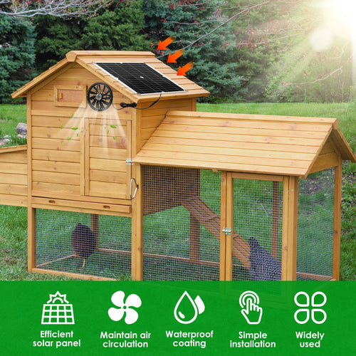100W Solar Exhaust Fan – Chicken Coop, Greenhouse & Shed Solar Exhaust Fan Oasis Select