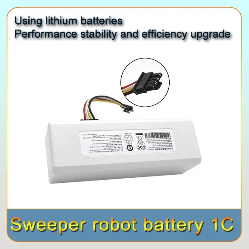 Original BRR-2P4S-5200S Robotic Vacuum Cleaner Replacement Battery For Xiaomi Roborock S55 S60 S65 S50 S51 S5 MAX S6 Parts Oasis Select
