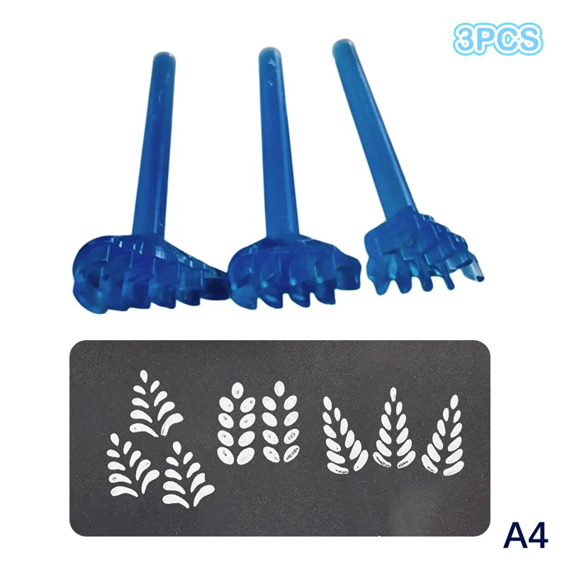 3/4pcs Flower Floral Dotting Tools Set Mandala Dotting Embossing Tools For Rock Art Stamp Pen DIY Graffiti Home Outdoor Oasis Select A4