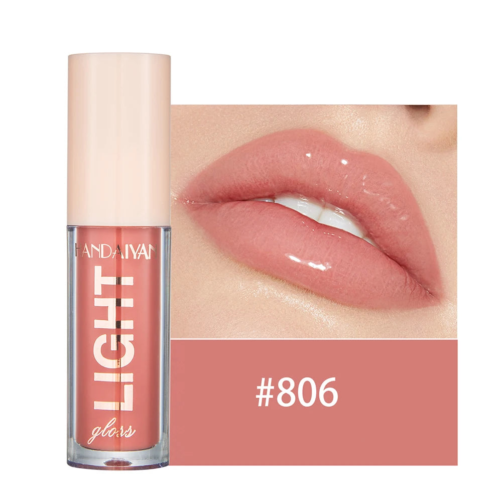 12 Shades Mirror Effect Lip Gloss Moisturizing Long Wear Jelly Honey Lip Balm Women Makeup Cosmetic Plumping Glossy Oasis Select 806