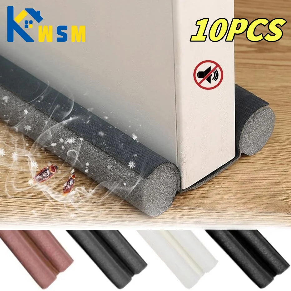 10PCAdjustable Door Bottom Seal Strip Weather Strip Under Door Draft Stopper Thicker Anti-Cold Gap Blocker Sealing Weather Strip Oasis Select
