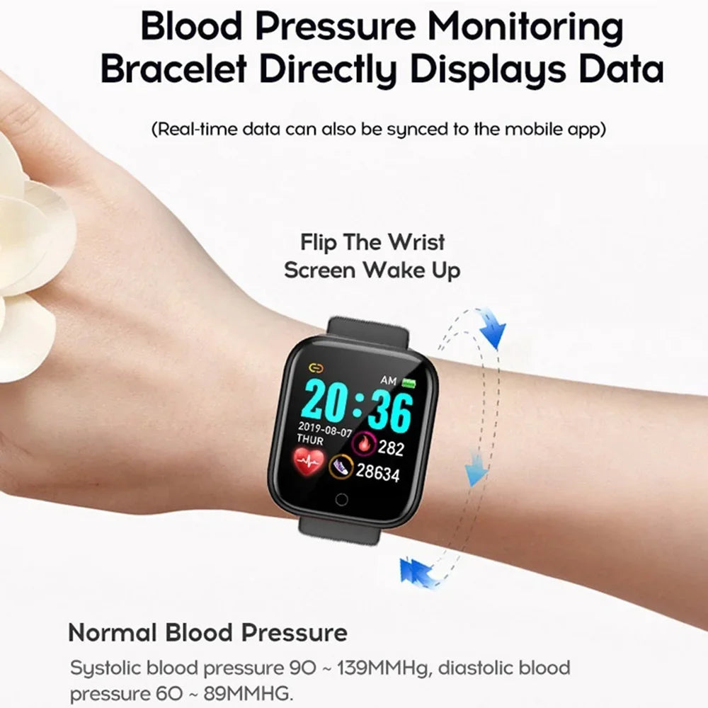 Bluetooth Smart Watch – Fitness Tracker, Sleep & Music (Men/Women)