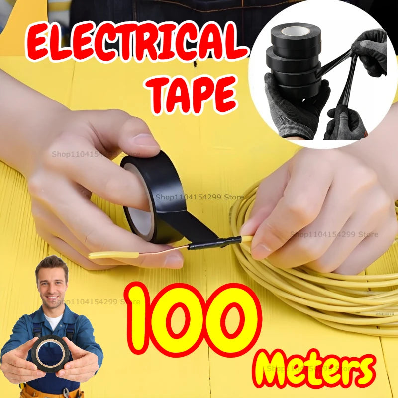 Cable Adhesive Tape Black Electrical Tape Insulating Tape Heat Resistant Waterproof Wire Harness Bundle Insulation Auto Wiring Oasis Select