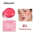 Blurry Pudding Pot Natural Lip & Cheek Blusher Waterproof High Color Matte Blurring Face Korean Makeup Multi-Use Soft Blush Oasis Select Color 4
