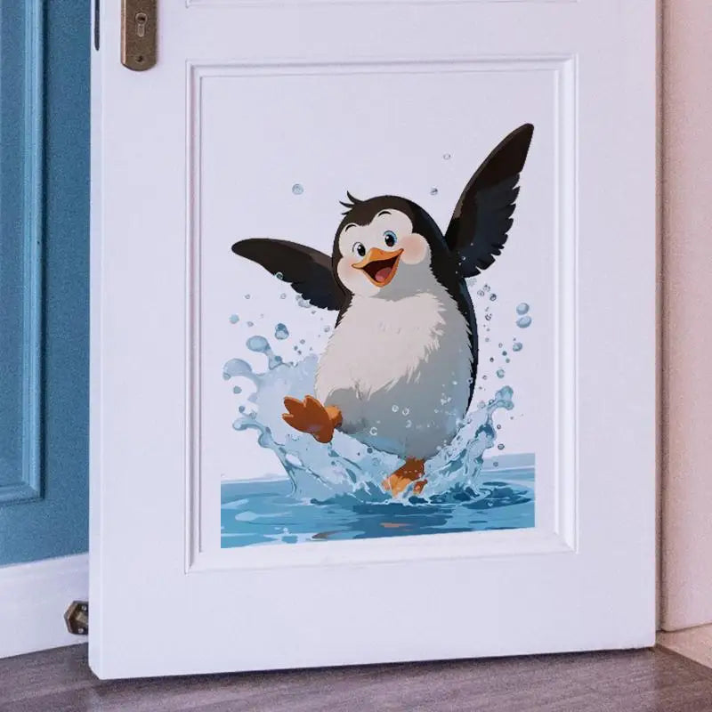 Cute Penguin Waterproof PVC Wall & Bathroom Decal Sticker