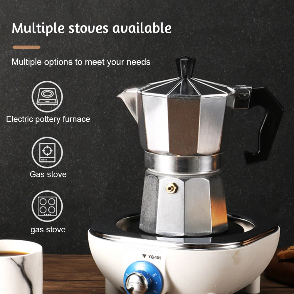 Octagonal Moka Pot – Stovetop Espresso Maker | Home & Camping