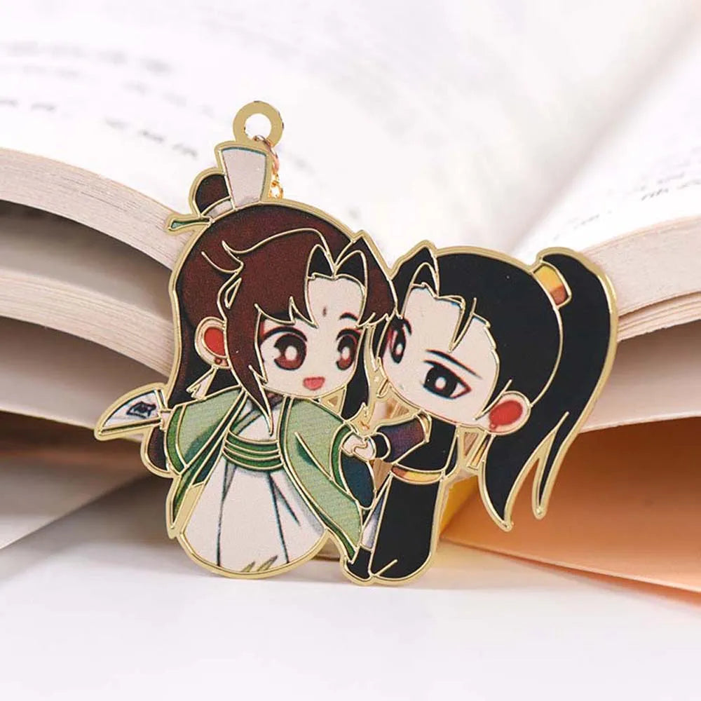 Grandmaster of Demonic Cultivation Mo Dao Zu Shi Metal Bookmark Wei Wuxian Lan Wangji Figure Bookmark Stationery School Supplies Oasis Select A