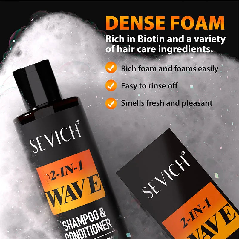 200ml Waves Shampoo 360 Deep Clean Anti-Hair Loss Waves Control Pomade Shine Hair Conditioner Strong Hold Control Wavy Cream Oasis Select