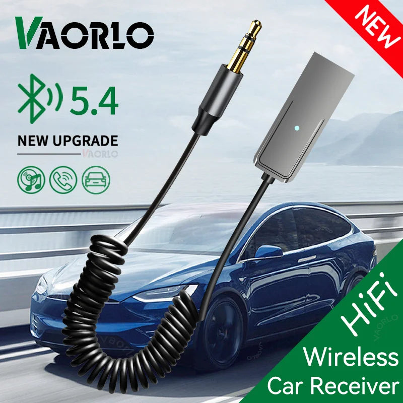 Bluetooth 5.4 Car Audio Receiver USB To 3.5mm AUX Car Wireless Music Adapter HIFI Sound With HD MIC For Car Kit Wired Speaker Oasis Select