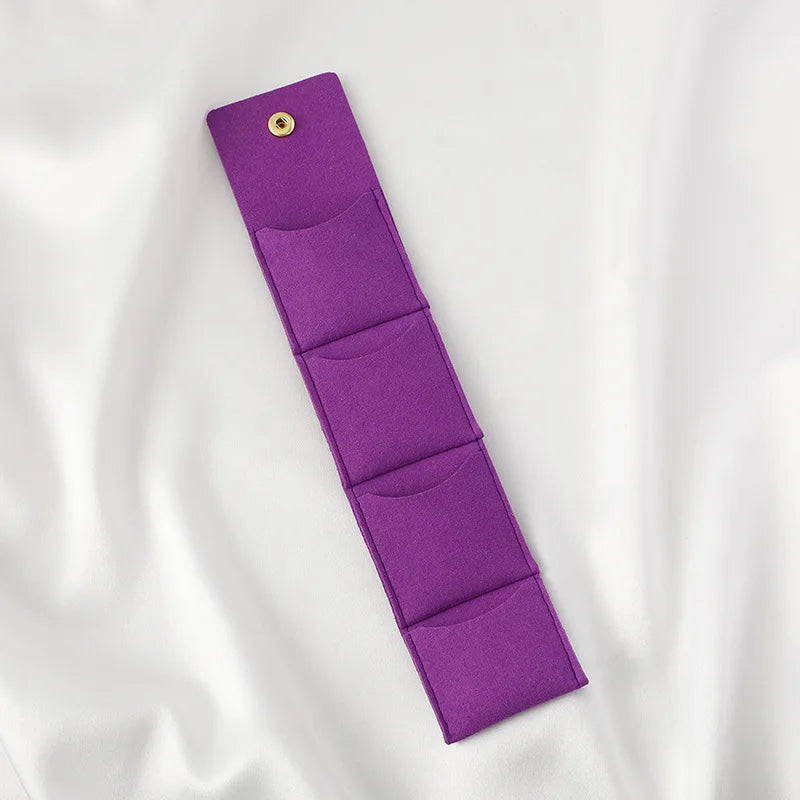 Portable Microfiber Jewelry Roll Organizer – Travel Storage Bag