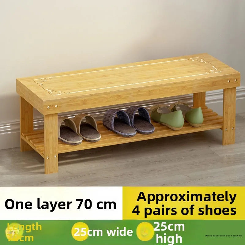 Shoe changing stool household door shoe cabinet seat stool integrated seated small stool wear shoe stool soft bag shoe rack Oasis Select Primary-1 layer-70cm