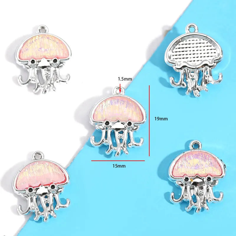 10pcs Purple Pink Heart Enamel Charms Y2K Gothic Style Pendants For Making DIY Handmade Findings Accessories Necklace Jewelry Oasis Select