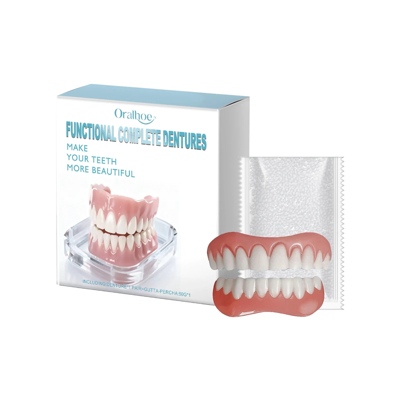 False Teeth Beauty Kits Temporary Orthodontic Upper Lower Dentures Oasis Select 1 SET