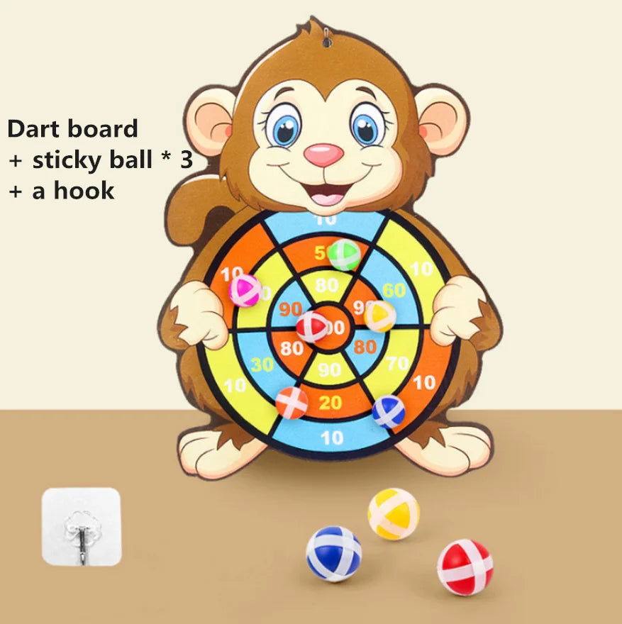 Dart Board Sticky Ball Toys for Kids, Indoor Outdoor Safe Target Sports Game, Educational Interactive Toy Gift for Boys Girls Oasis Select