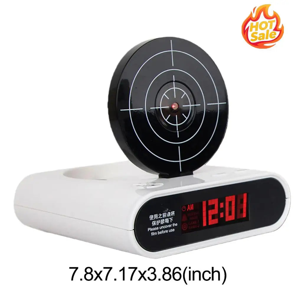 Personalized Wake Shot Alarm Clock with Gun & LED Display Creative Target Shooting Clocks for Heavy Sleepers Novelty Girls Oasis Select