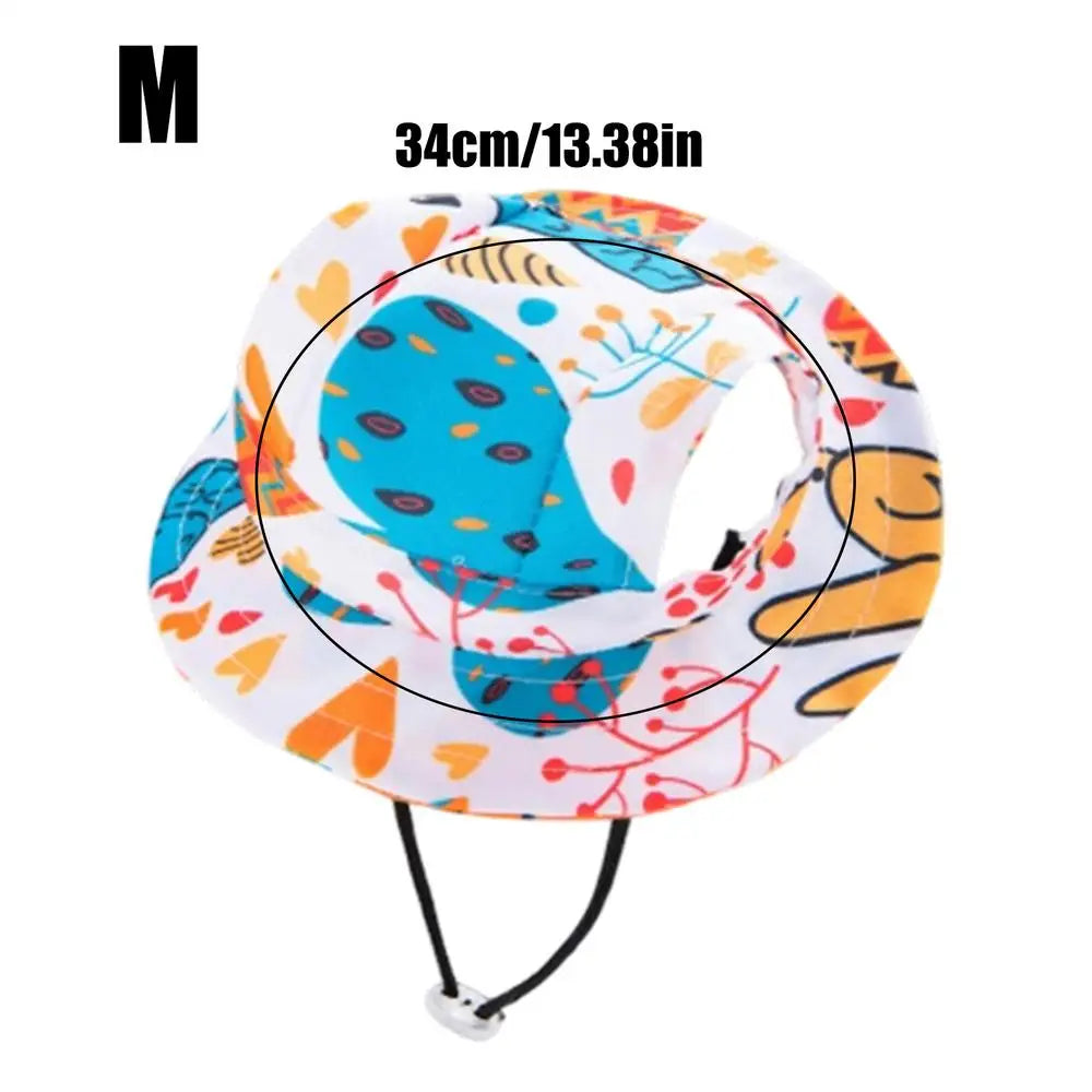 1PC Pet Sun Hat Adjustable Pet Sun Hat Cat Dog Breathable Dog Sunshade Hats Outdoor Travel Pet Fisherman Hat Sun Protection Oasis Select M
