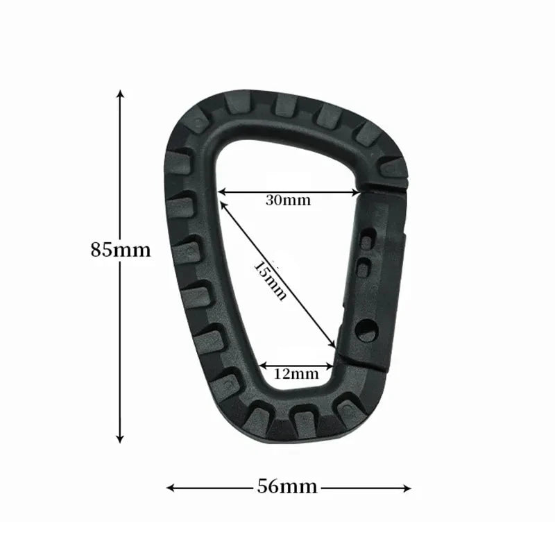 5/10/15Pcs Tactical Carabiner Clip Set Outdoor Steel Hook Camping Lock Daily Key Chain Keychain Buckle Backpack Bag Karabiners Oasis Select
