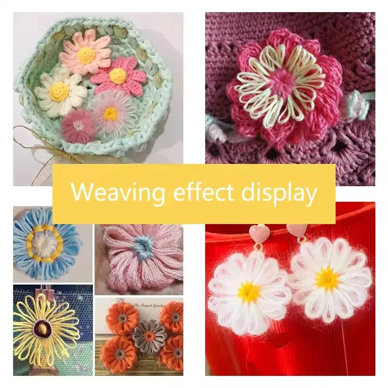 Creative DIY Weaving Craft Kit Lightweight Plastic Loom Tool Set Beginner Friendly Handcraft Accessories for Knitting Flowers Oasis Select