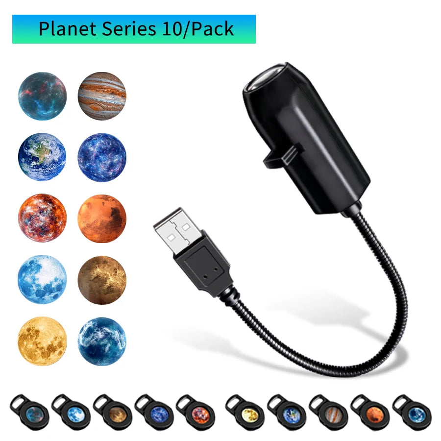 USB Projection Night Light – Planet, Halloween & Christmas Lamp Projection Night Light Oasis Select Planet 10 Films
