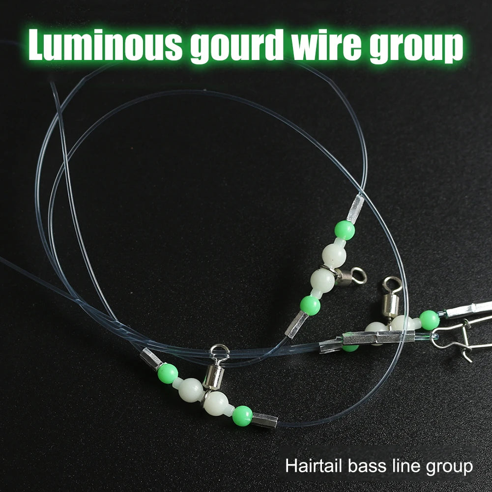 Night Glow Fishing Leaders with Swivels & Snaps | Saltwater & Freshwater Fishing Leader Set Oasis Select