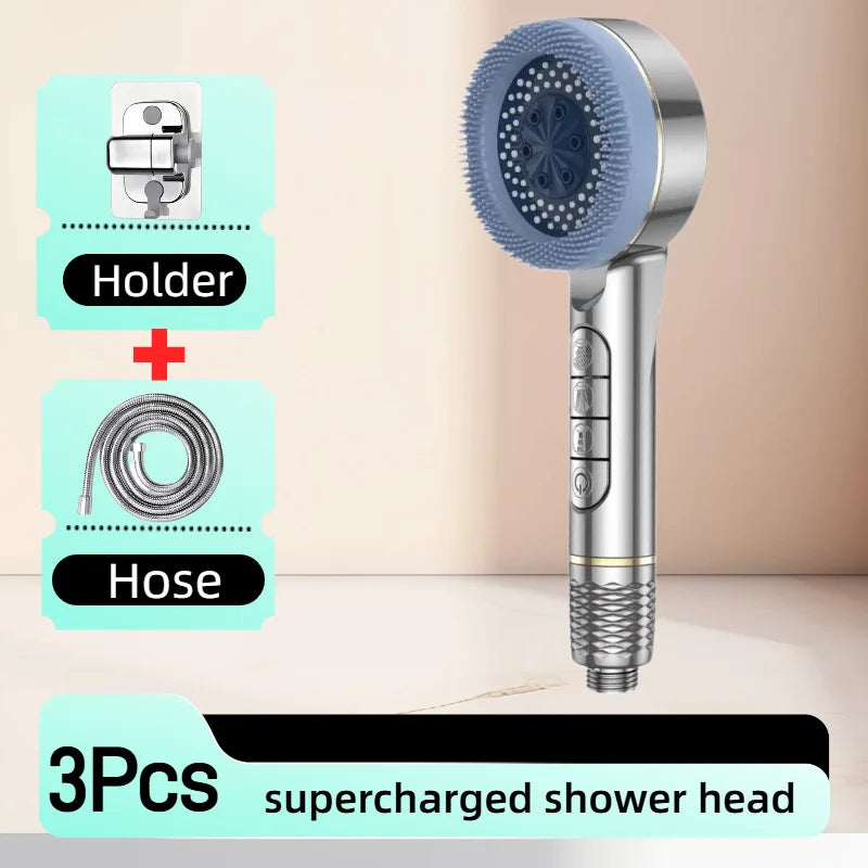 Shower Set with Rain Shower Head Faucet for Bathroom Accessories Water Saving Adjustable Pressure Spray Bathroom Accessories Oasis Select style 5