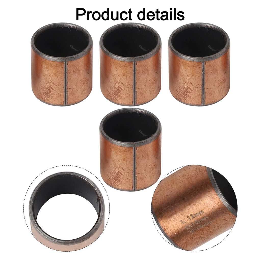 4PCS Shock Absorber Bushings for Rear Shock on Mountain Bikes Composite Metal Copper DU Bushings 14*12*14mm Dimensions Oasis Select