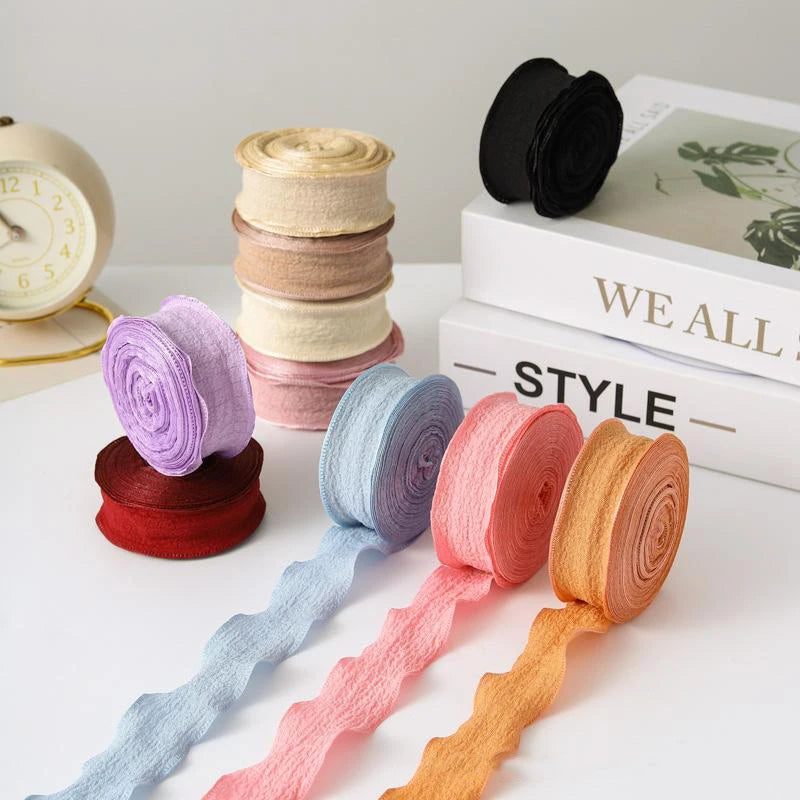 Fishtail Ruffled Linen Ribbon Roll – Weddings, Gifts & Crafts