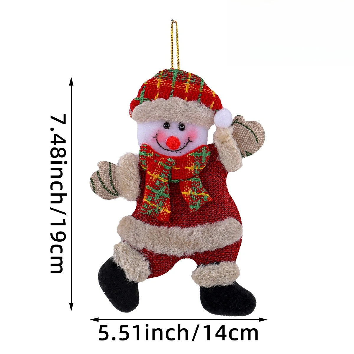 Christmas Dancing Old Man Snowman Small Figurine Pendant, Holiday Christmas Tree Doll Decoration and Arrangement Pendant Oasis Select G1-20 snowman
