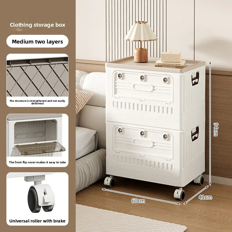 Multi-functional Household large-capacity clamshell storage cabinet Foldable finishing box storage box Oasis Select Medium D