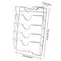 5-Layer Wall-Mount Stainless Steel Pot Lid & Kitchen Rack Kitchen Organizer Rack Oasis Select Light Grey XL 5-tier