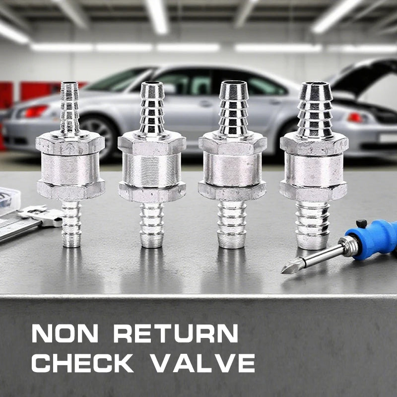 One Way 6/8/10/12mm 4 Size Aluminium Alloy Fuel Non Return Check Valve One Way Fit Carburettor Oasis Select