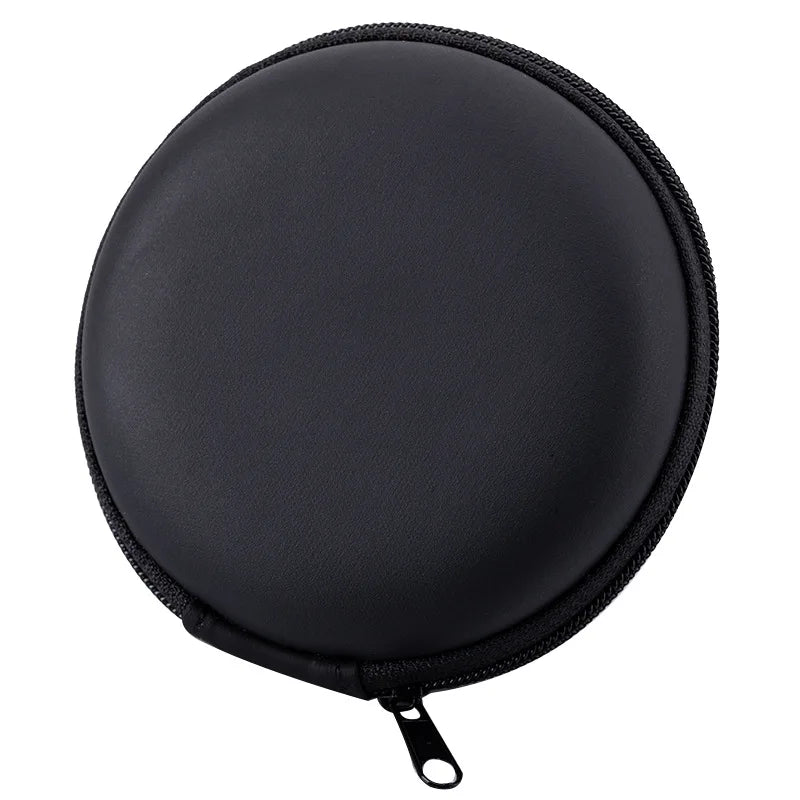 2pcs Earphone Storage Case PU Mini Carrying Hard Bag Box Case for Earphone Headphone Accessories Earbuds Memory Card USB Cable Oasis Select