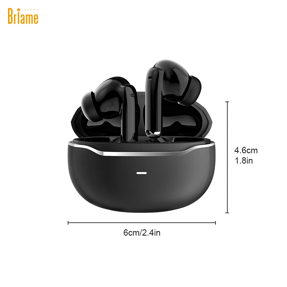 Briame Mini Bluetooth Earphones Wireless In-Ear Headphones with Microphone for Sports And Running Hifi Sound Headset Game Black Oasis Select